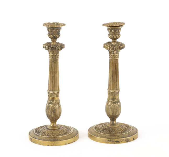 Ljusstakar ett par, empirestil, 1800-tal