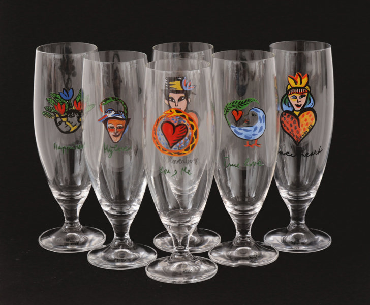 Ölglas 6st, Ulrica Hydman Vallien