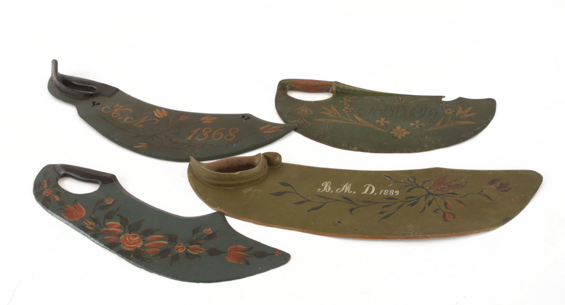 Skäktknivar 4st, daterade bl.a. 1855