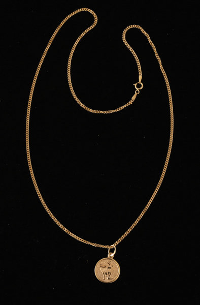 Halsband med hänge, 18k