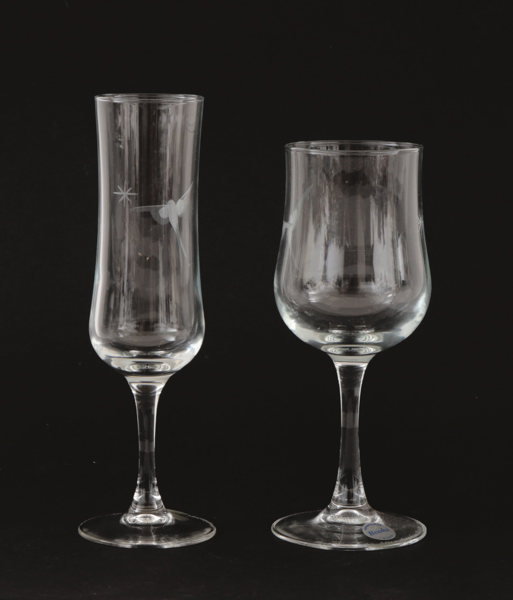 Champagneglas 6st samt vinglas 6st, Books