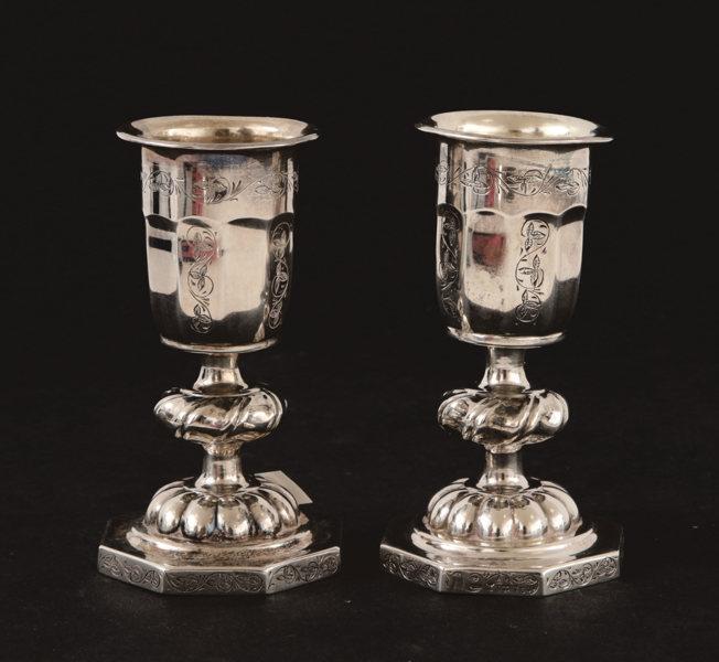 Bägare ett par, silver, 1900-talets första hälft