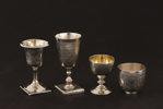 Bägare i silver 4st, bl.a. 1800-tal