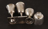 Bägare i silver 4st, bl.a. 1800-tal