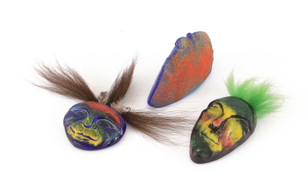 Väggskulpturer 3st, Kjell Engman för Kosta Boda