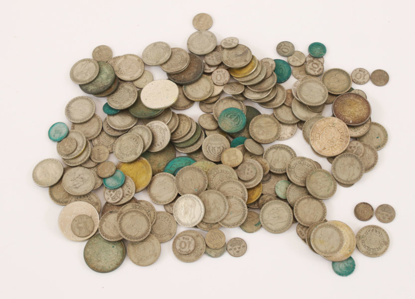 Parti svenska silvermynt