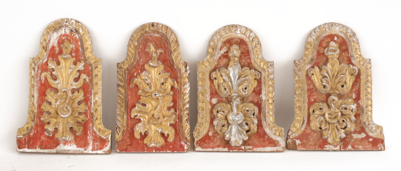 Dekorpaneler 4st, 17/1800-tal