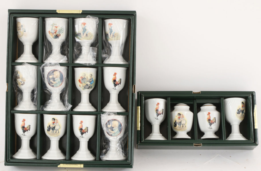 Äggkoppar 14st samt ströare 2st, efter Jenny Nyström