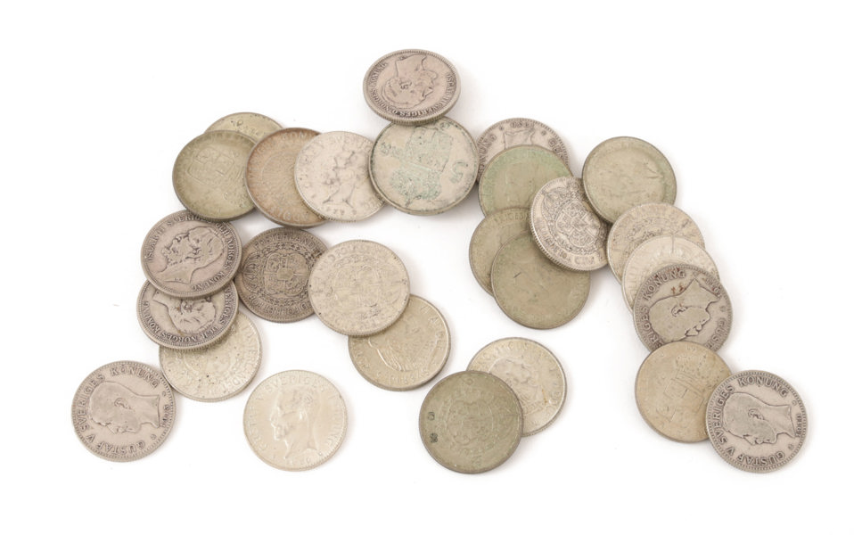 Parti svenska silvermynt