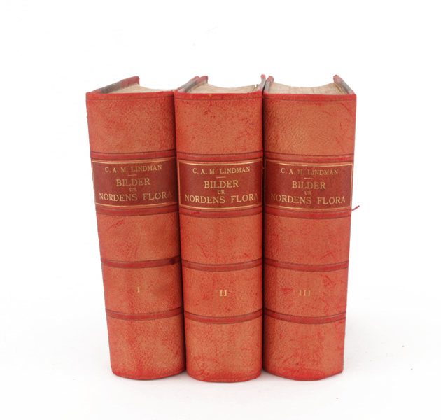 3 band, "Nordens Flora", CAM Lindman, tryckta 1926