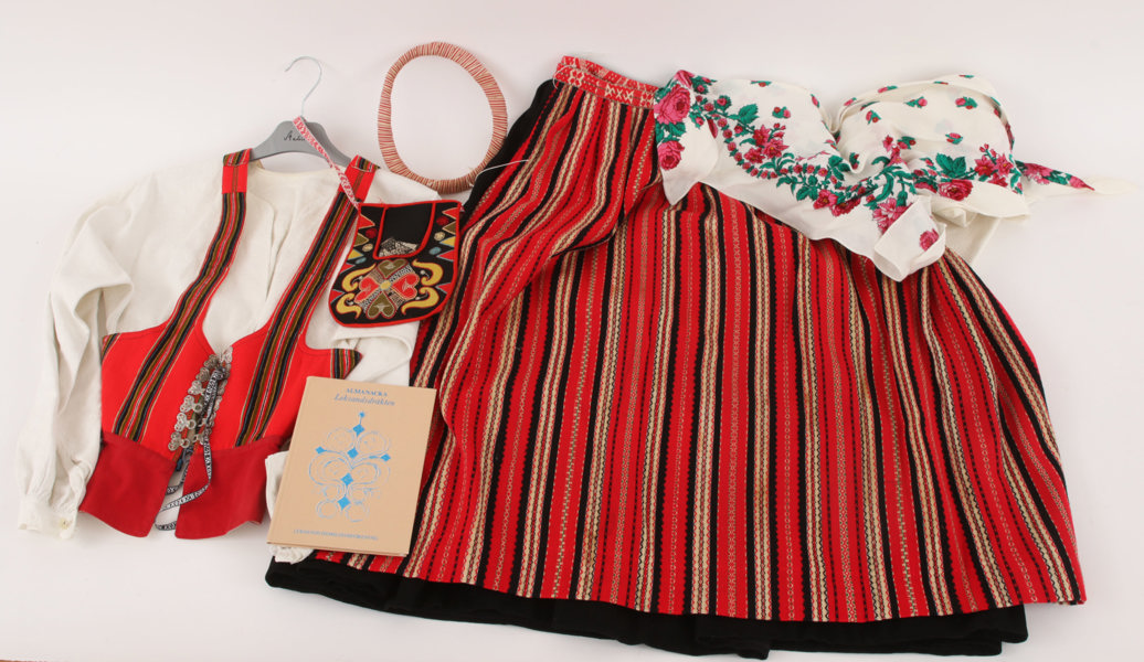 Folkdräkt för kvinna, Leksand