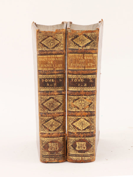 2 band, "Dictionnaire de la langue Francoise....", tryckt 1732