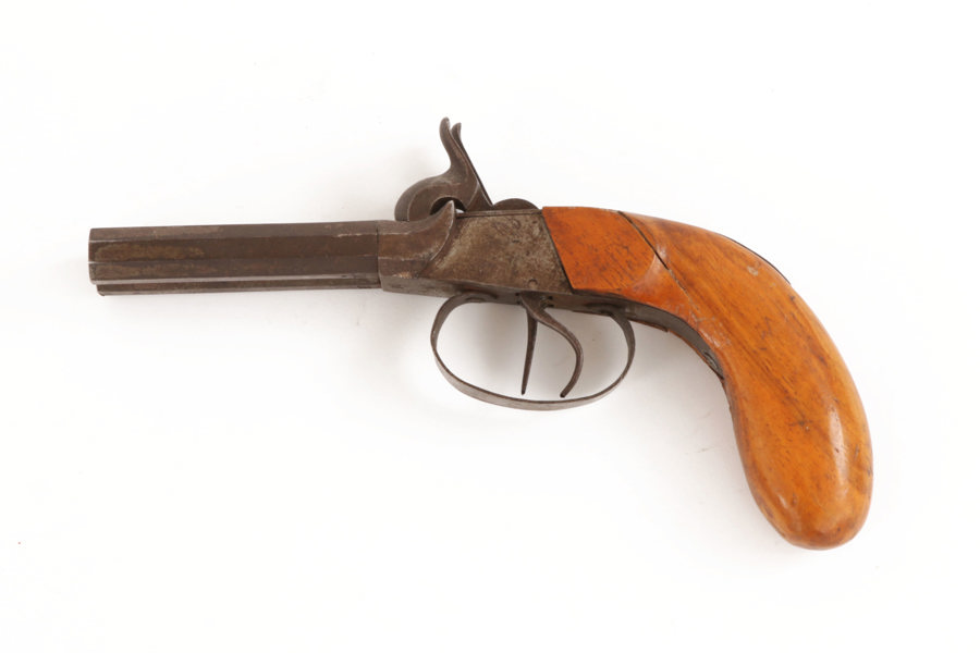 Dubbelpipig slaglåspistol, 1800-tal