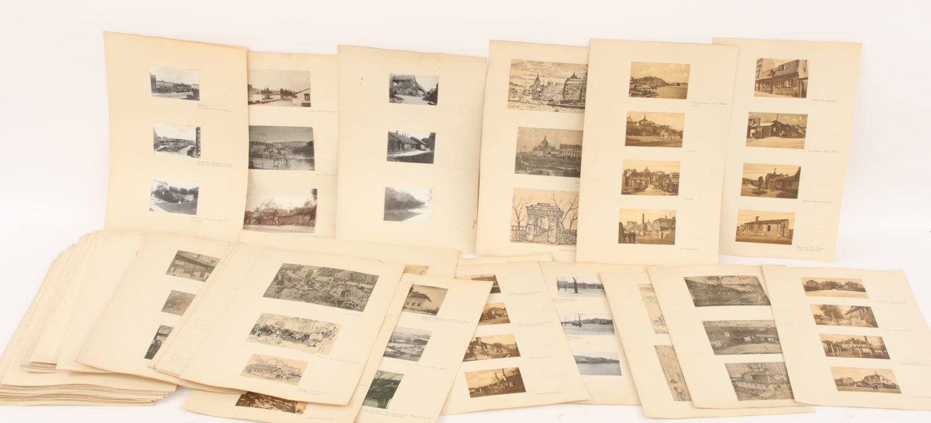 Stort parti bilder, mestadels med motiv från Stockholm