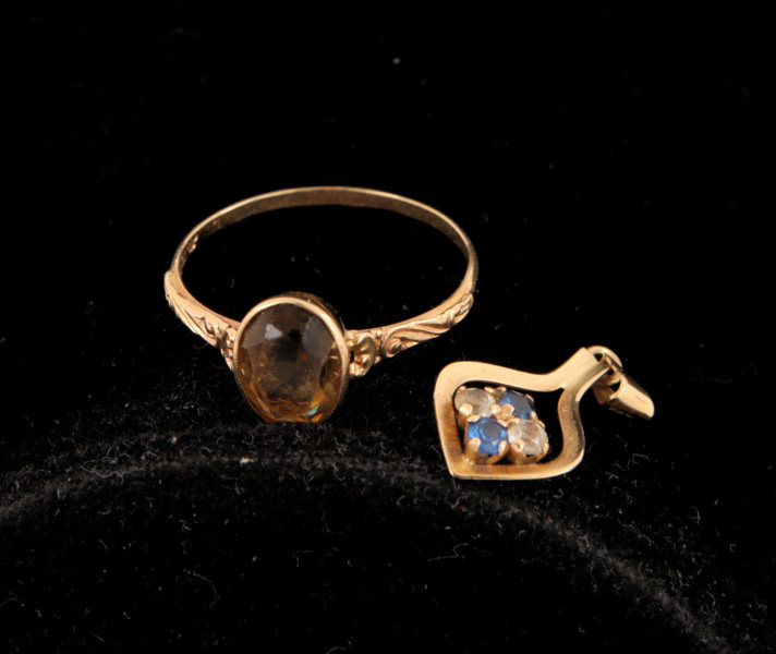 Smycken 2 delar, 18k