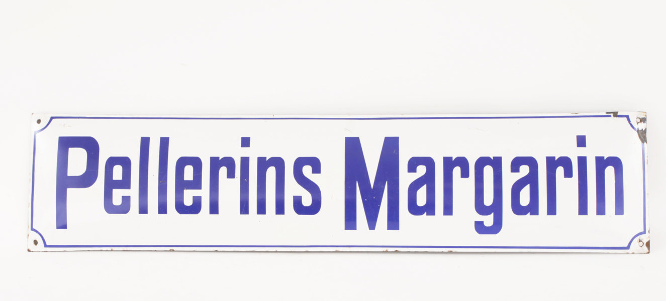 Reklamskylt, "Pellerins Margarin", 1900-talets första hälft