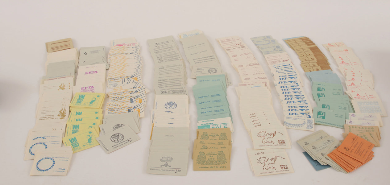 Stort parti postfriska frimärkshäften, Sverige