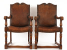 Fåtöljer ett par, barockstil, F.Parker & Sons, England, 1900-talets första hälft