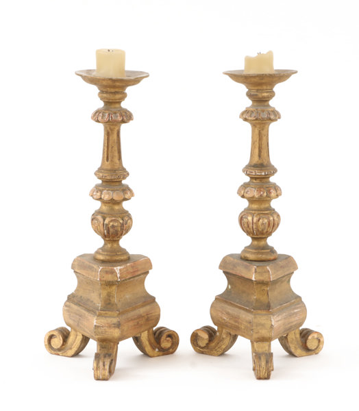 Ljusstakar ett par, barockstil, 1900-talets första hälft