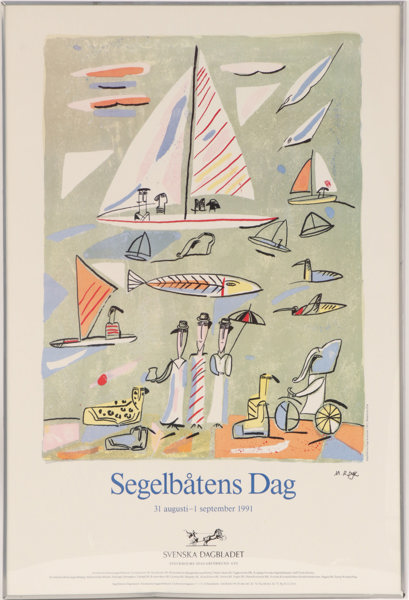 Affisch, "Segelbåtens dag 1991", Madeleine Pyk