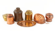 Koppar- och mässingsföremål 7 delar