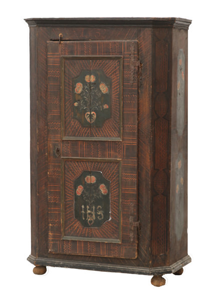 Skåp, allmoge, daterat 1832