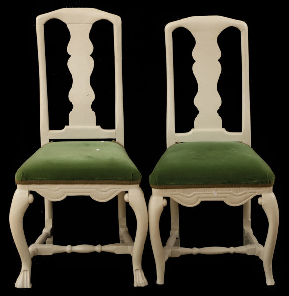 Stolar 2st, senbarock, 1700-tal