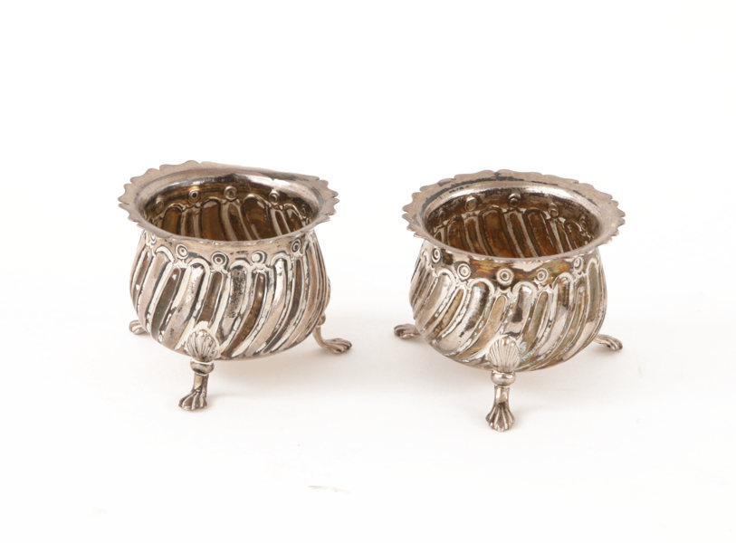 Saltkar ett par, sterlingsilver, Birmingham, England