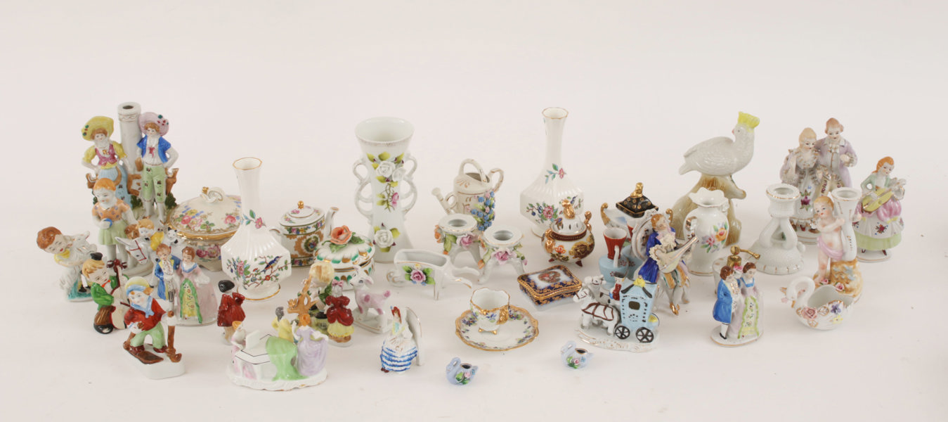 Parti porslin, bl.a. England, Herend