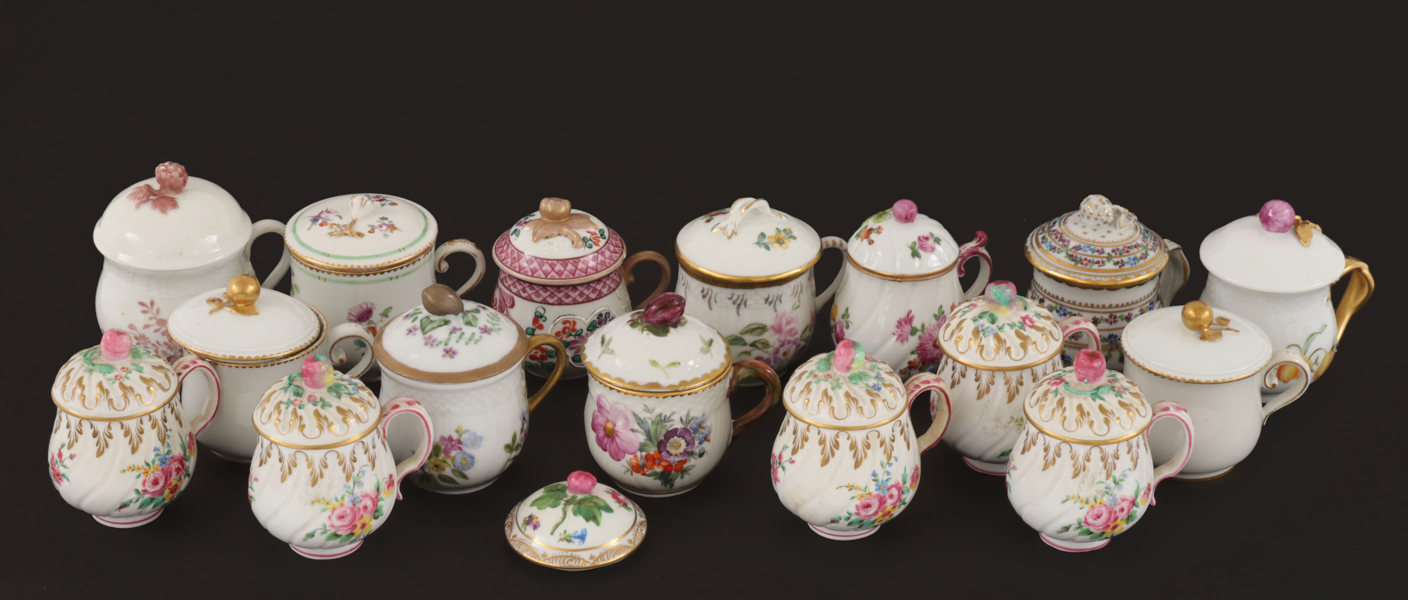 Krämkoppar 16st, bl.a. 1800-tal