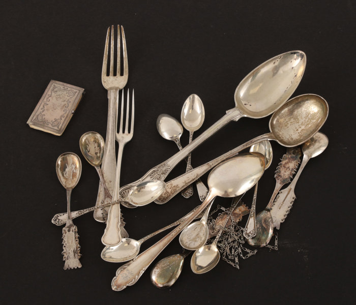 Parti silverföremål