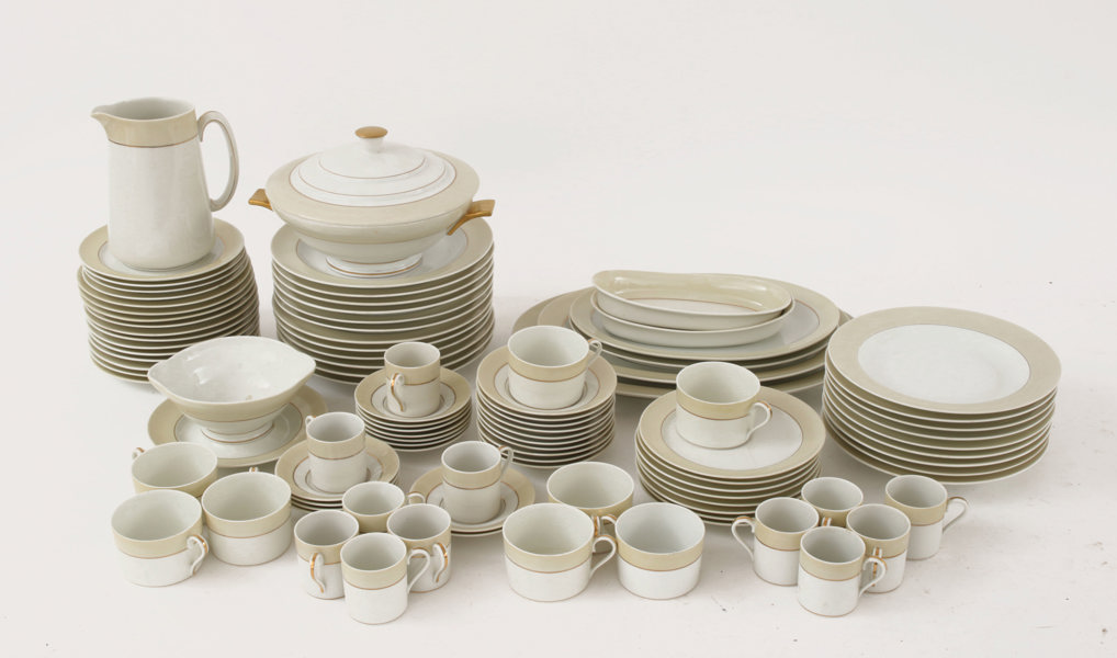 Mat-, kaffe- och teservisdelar, A.Lanternier, Limoges, Frankrike