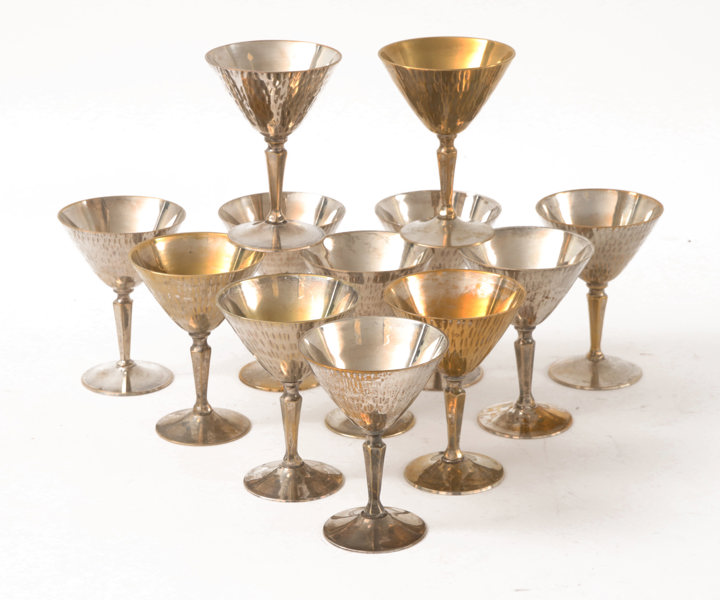 Cocktailglas 12st, nysilver