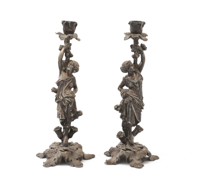 Ljusstakar ett par, omkring år 1900