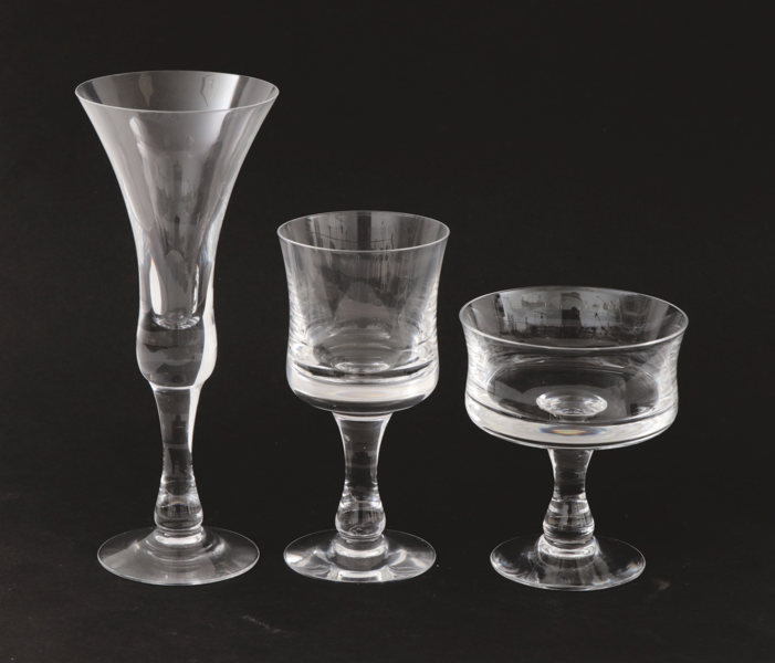 Glasservisdelar 24st, troligen Kosta