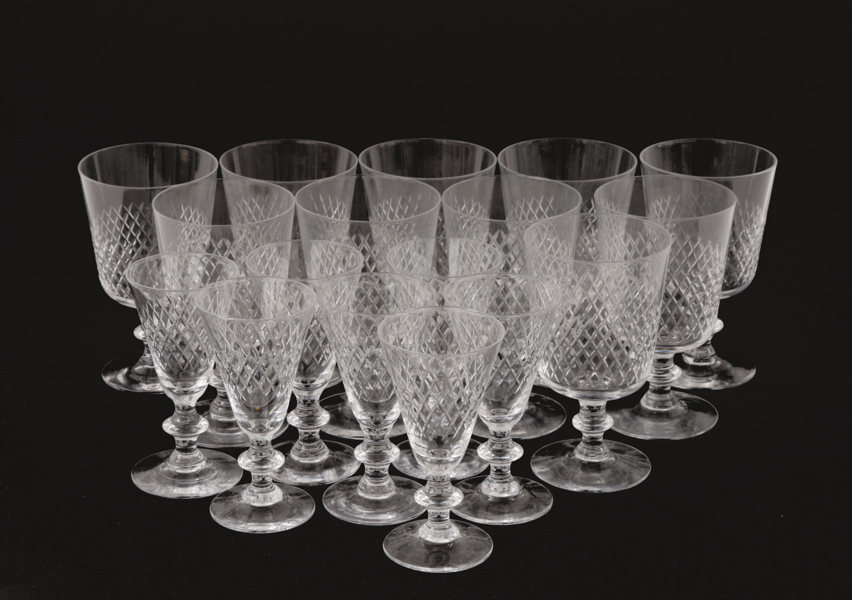 Glasservisdelar, "Diamant", Vicke Lindstrand för Kosta