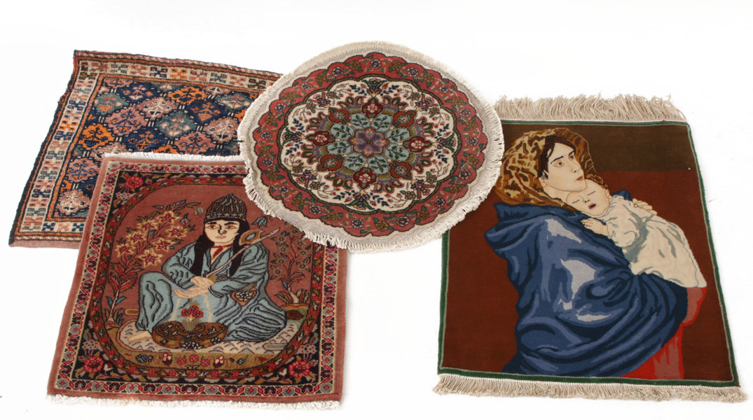 Handknutna mattor 4st