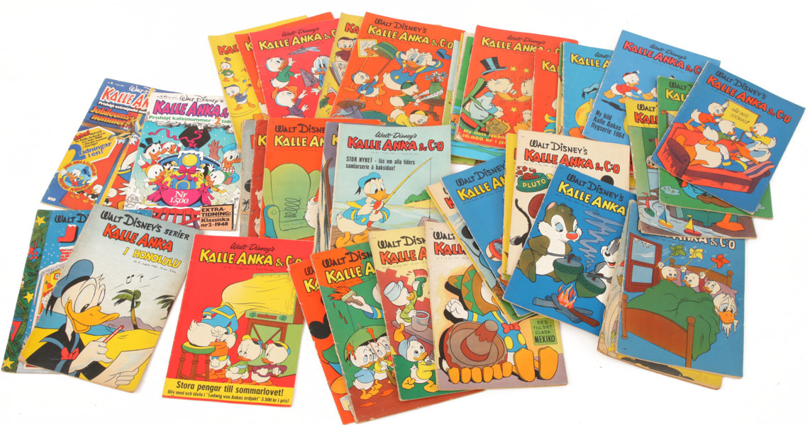 Serietidningar, Kalle Anka & co, mestadels 1950/60-tal