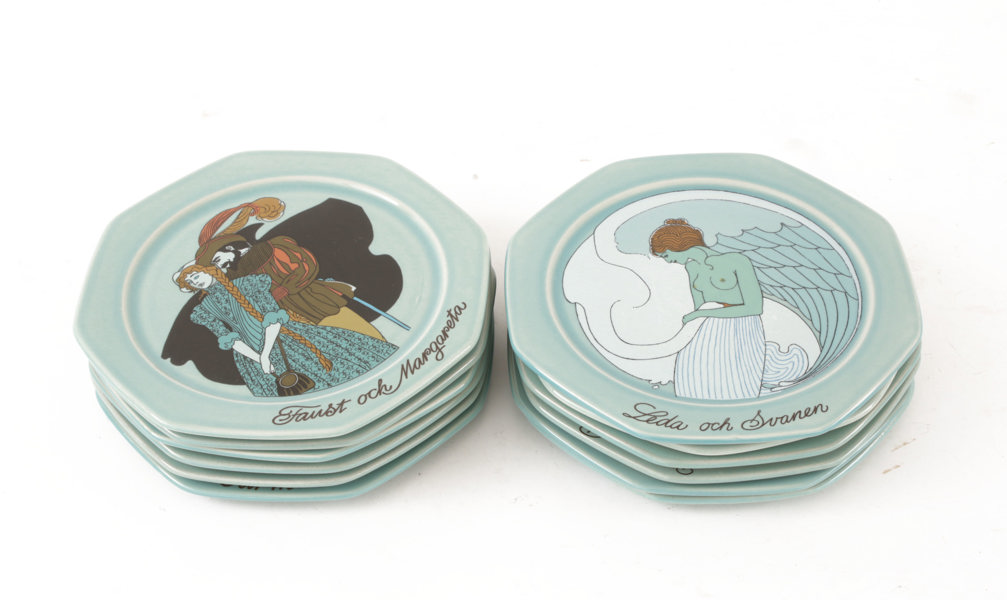 Tallrikar 12st, Åke Arenhill för Höganäs