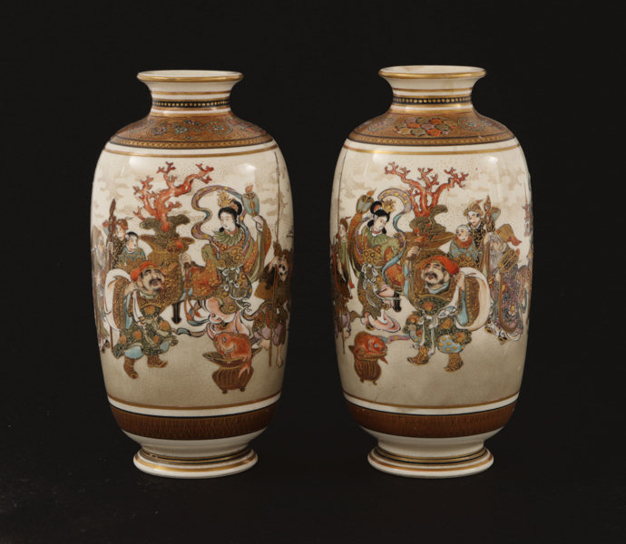 Vaser ett par, Satsuma, Japan, 1900-talets första del