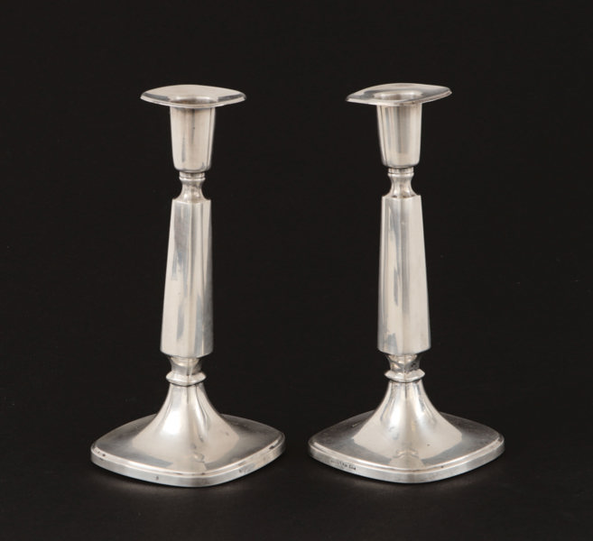 Ljusstakar ett par, silver, Tore Eldh för K&EC, 1961