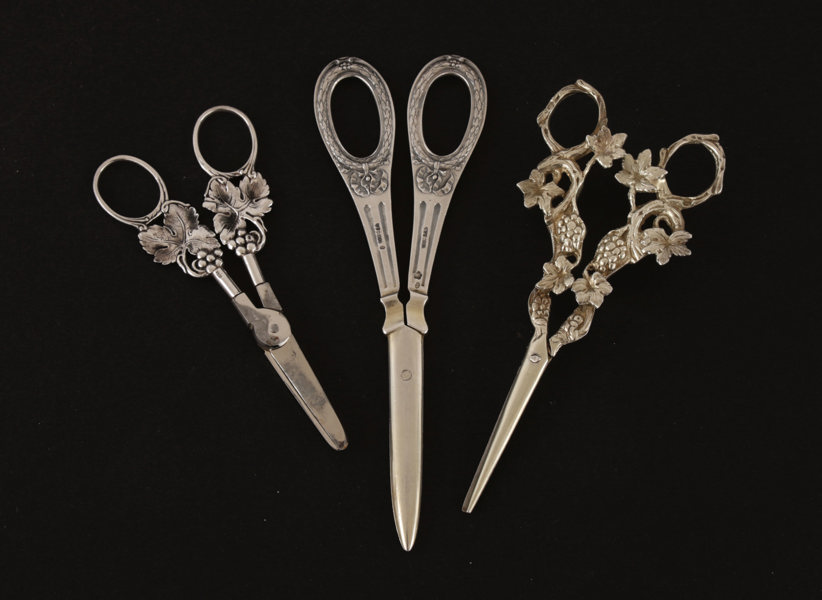 Druvsaxar 3st, silver, 1900-tal