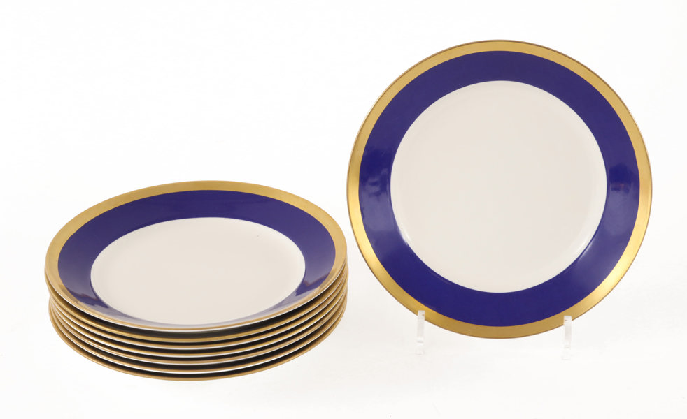 Förrättstallrikar 8st, "Nobel", Karin Björquist, Rörstrand/Gustavsberg