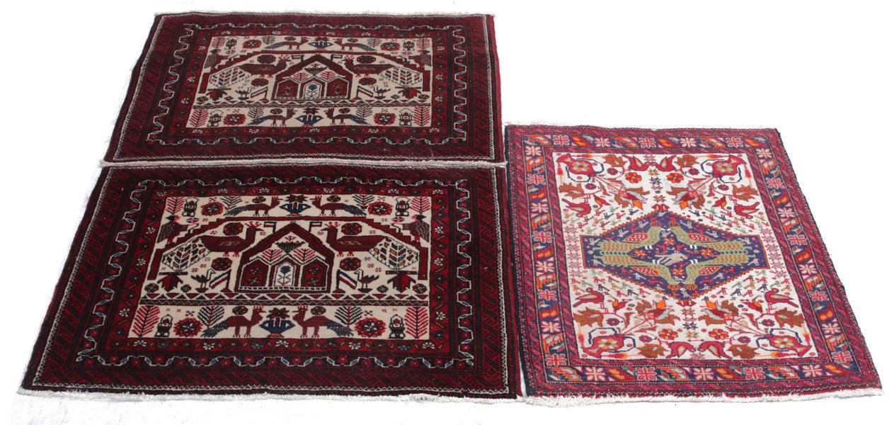 Handknutna mattor 3st, orientaliska