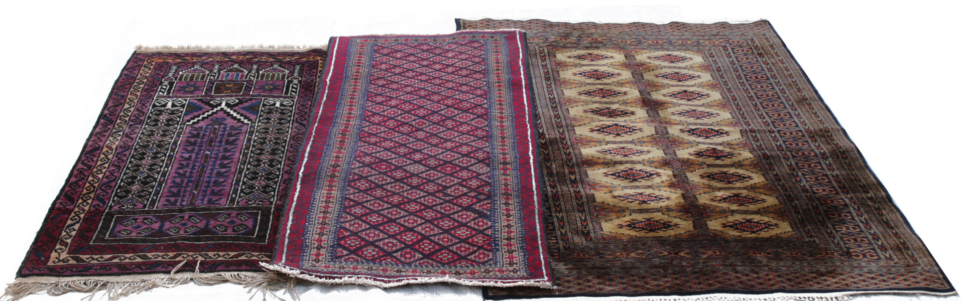 Handknutna mattor 3st, orientaliska