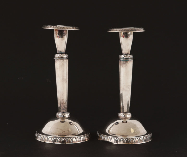 Ljusstakar ett par, silver, Tesi, Göteborg, 1969