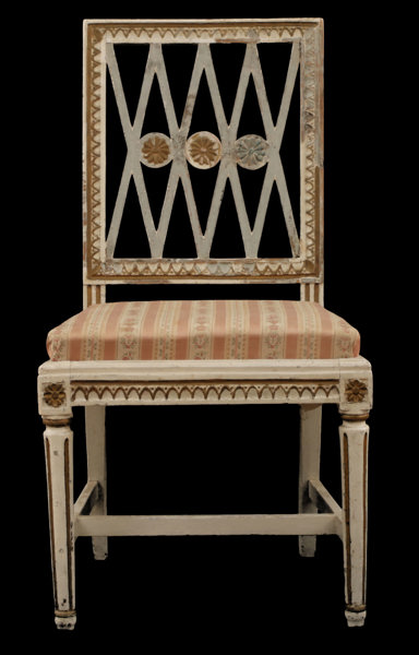 Stol, sengustavianskt Lindomearbete, 1800-talets början