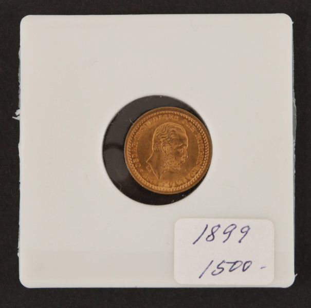 Guldmynt, 5 kronor, Oscar II, Sverige, 1899