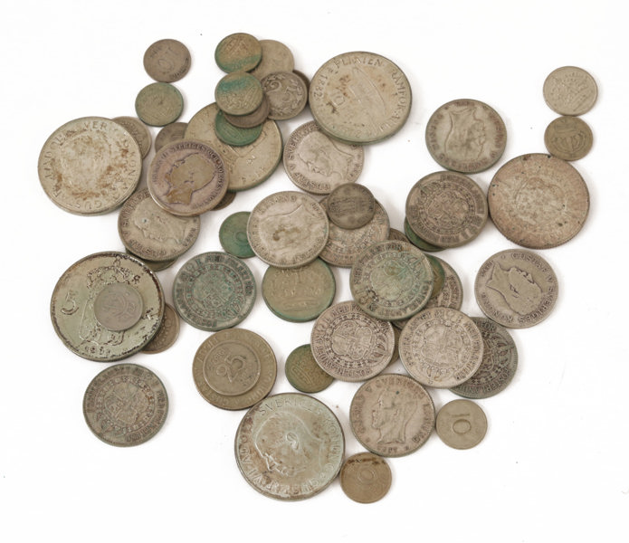 Parti svenska silvermynt