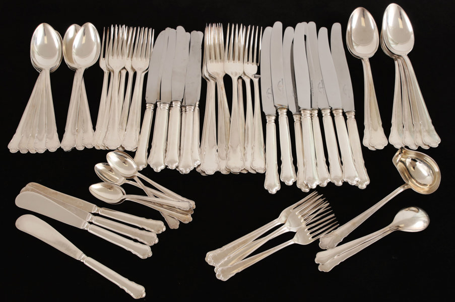 Bestickservsidelar, "Ingrid", nysilver, GAB